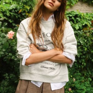 Sweatshirt with Text Motif
